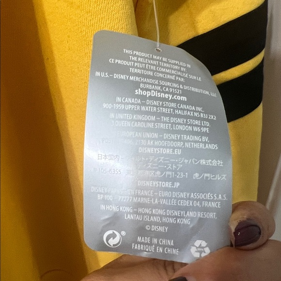 Disney Mickey Mouse Crewneck Sweatshirt – Yellow – NWT Size Large - Picture 4 of 5